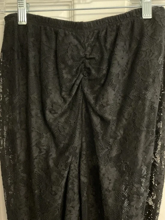 🤩SHEIN Women’s Black Lace Elastic Waist Straight pants - size 6 - Picture 6 of 9